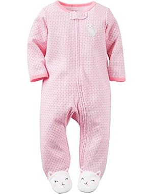 Baby Girls' Interlock Footie (Baby)