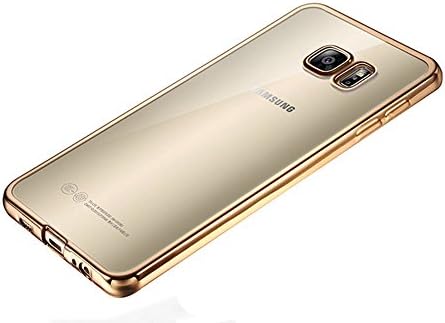 Galaxy S6 Plus Edge Case,Electroplated Slim Fit Metallic Luster Simple Soft TPU Case Cover for Samsung Galaxy S6 Edge Plus - Gold