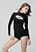 Tesla TM-FSR26-BLK_Small Women's UPF 50+ Slim-Fit Long Sleeve Athletic Rashguard FSR26