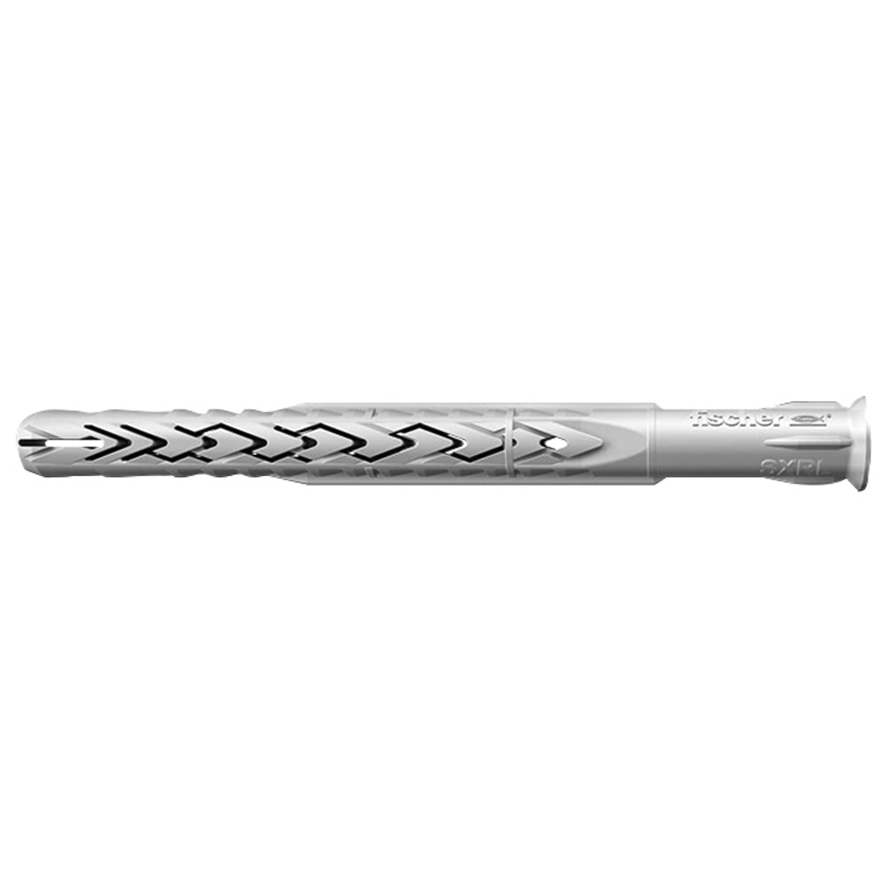 Fischer SXRL 539630 Extended Dowels 10 x 120 Without Screw, Nylon for Securing Facades, Countertops, Windows, Suitable for Concrete, Solid and Drilled Brick