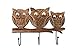 storeindya Hand Crafted Wall Hooks Key Holders – Owl Wooden Coat Hangers