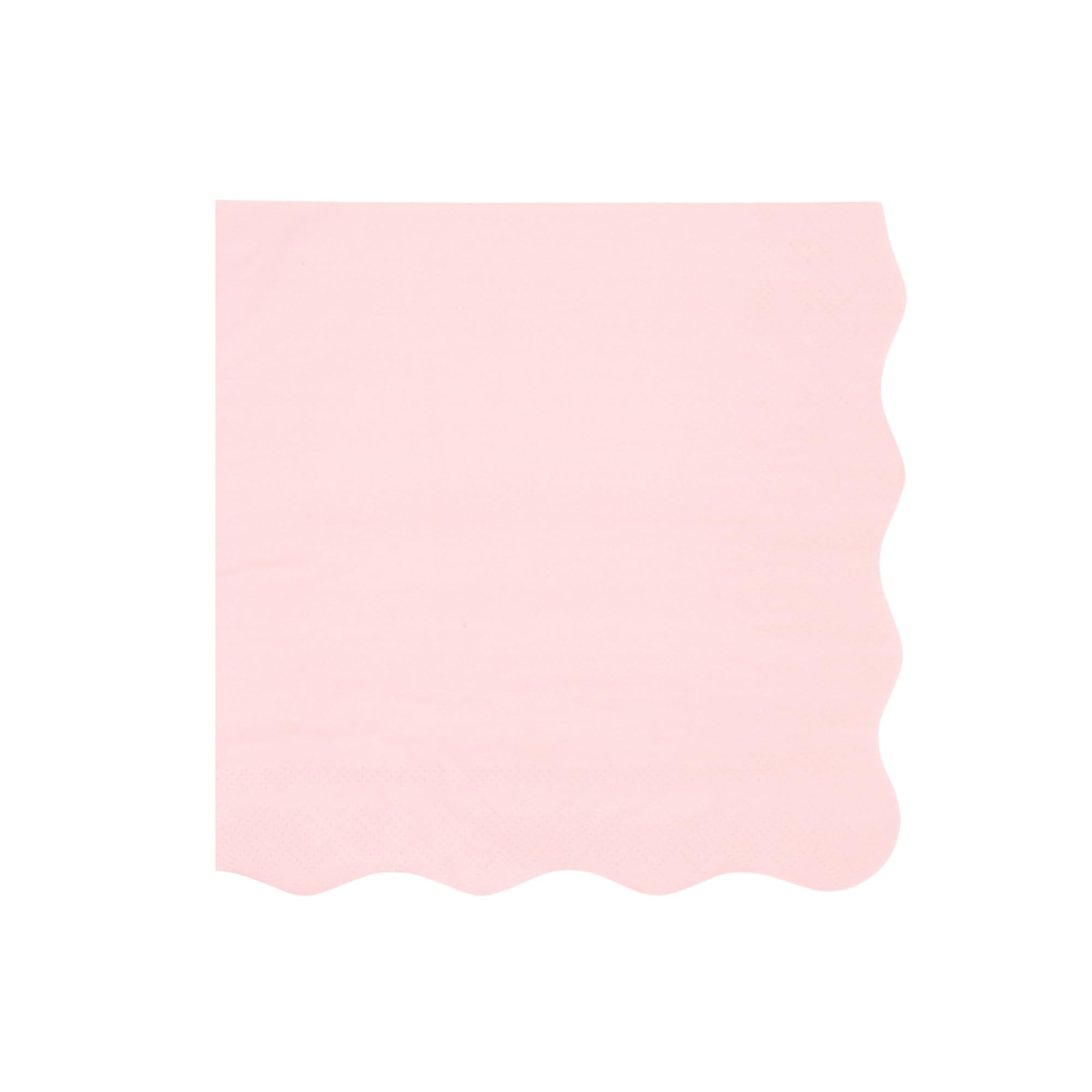 Photo 1 of Bonjour Fete Light Pink Wavy Large Paper Napkins | Premium Party Table Decor, Valentine's Day, Easter, Princess | Happy Birthday Decorations, Lunch Napkins, 3-ply Paper, Pack of 20, 6.5" Folded