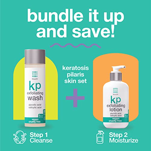 TOUCH Body Lotion for Keratosis Pilaris with 12 Glycolic Acid Lotion AHA BHA Rough & Bumpy