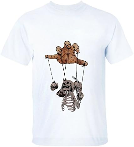 Ta Dey Hands and bones Control Tshirts for Mens XL white