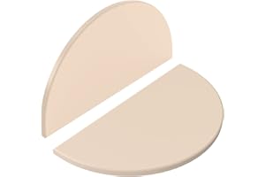 BMMXBI 15In Cooking Stone for Kamado Joe Classic I, II & III, Baking Stone Pizza 2-Pack Half-Moon Ceramic Heat Deflector for Big Green Egg Large Eggspander and ConvEGGtor,for Big Green Egg Grill Parts