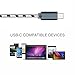 Flebi 6 Feet / 2 Meter USB Type C Nylon Braided Cable for Apple New Macbook, ChromeBook Pixel and More ( 2 Pack )