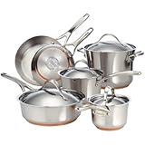 Anolon Nouvelle Copper Stainless Steel 10-Piece Cookware Set