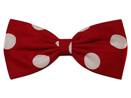 Red Large Polka Dot's Minnie Mouse Inspired Hair Bow (Alligator Clip)