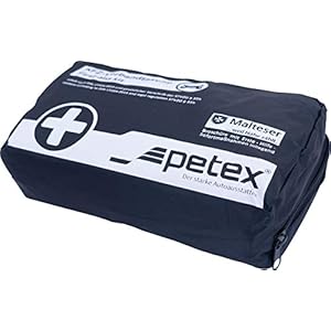 Petex 43930004 verbandtas inhoud volgens DIN 13164:2022, zwart