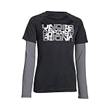 Under Armour Boys' Waffle 2-in-1 T-Shirt Large / 14-16 Big Kids Black