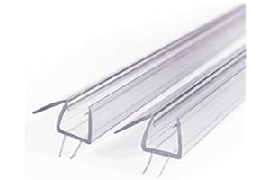 DALRUN 2 X Frameless Shower Door Bottom Seal Sweep Stirp 36 Inch Long for 1/2 Inch Glass,Clear