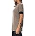 Womens Short Sleeve Cotton Shirts Round Neck Casual Loose Fit Tee Tops T Shirts Coffee-L