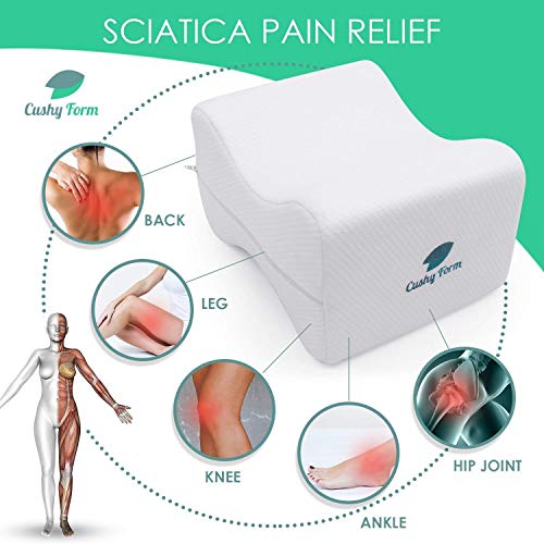 Cushy Form Knee Pillow for Side Sleepers Large Orthopedic Wedge Leg