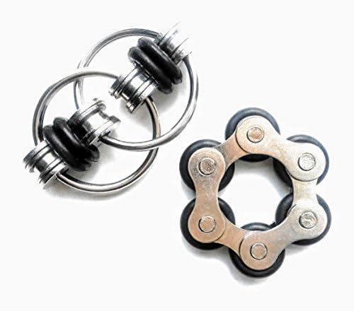 Everyday Key Chain & Roller Chain Fidget Toy Bundle (Black)