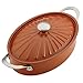 Rachael Ray Cucina Hard Porcelain Enamel Nonstick Covered Oval Sautéuse, 5-Quart, Pumpkin Orange