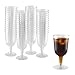 50 Disposable Wine Glasses | 7 oz. Premium Clear Hard Plastic Fancy Cups for Parties & Weddings (50-Pack) by BloominGoods (7 Ounce)