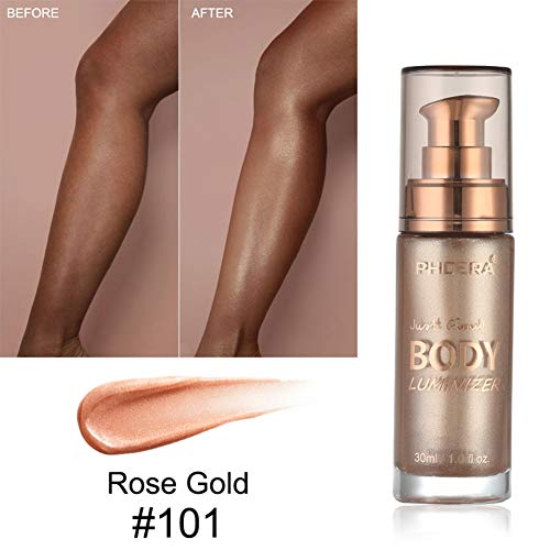 Liquid Highlighter, SUNSENT 3D Glow Liquid Highlighter,Smooth Shimmer Brighten Glow Liquid Illuminator Makeup for Face& Body 30ML