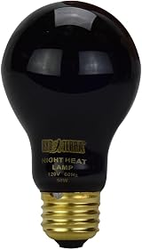 Exo Terra Night Heat Lamp 50 W Blue Glass Reptile Night Light view 1