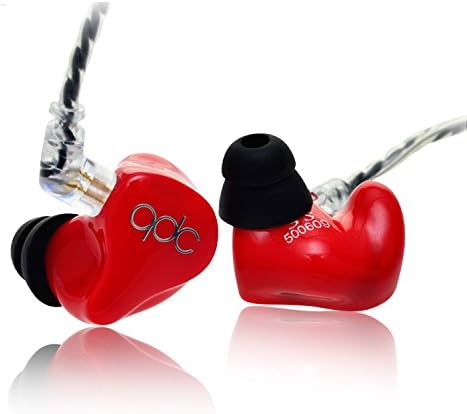 QDC 3S HiFi In Ear Earphone Triple Driver Balanced Armature Bass Noise Earphone (Red)