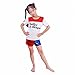 J-J DECO 5PCS Kids Girls Halloween Costume （Jacket + T- Shirt + Square Shorts+ 1Glove+Fishnets (M=120cm（6-8years）)