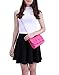 HDE Women's Small Crossbody Handbag Purse Bag with Chain Shoulder Strap (Hot Pink)