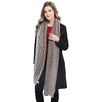 Women's Winter Soft Thick Twist Cable Knit Neck Warmer Long Scarf Shawl Women's Winter Soft Thick Twist Cable Knit Neck Warmer Long Scarf Shawl