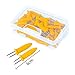 Elcoho 50 Pieces Stainless Steel Corn Holders Corn on The Cob Holders Prong Skewers with Storage Box