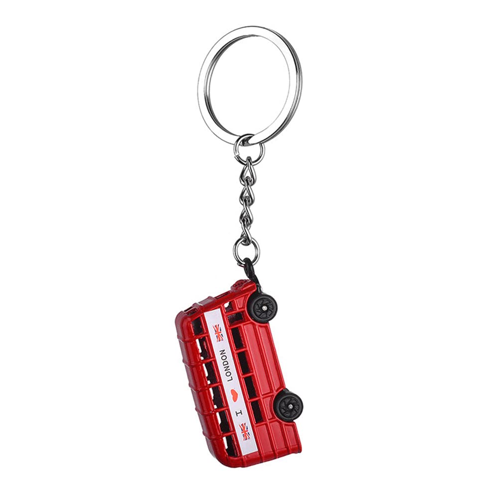 ARFUKA Keyring I Love London Red Bus Pendant Keychain Metal Key Chain, Christmas/Birthday/Valentine's Day Gift for Men and Women