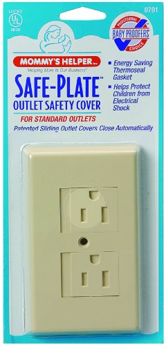 Mommys Helper Safe Plate Electrical Outlet Covers Standard, Almond