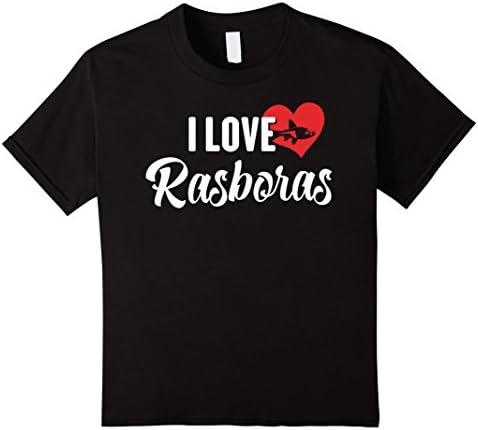 Kids I Love Rasboras T-Shirt for Fish Lovers 4 Black