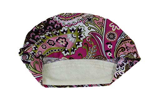 JoyRing 4 Pack Adjustable Surgical Scrub Cap Medical Doctor Bouffant Hats with Sweatband and Free Cotton Mask (Set K)