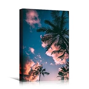 signwin Canvas Wall Art Palm Tree Against Sky...