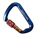 ayamaya 30kn / 3000kg Aluminum Locking Rock Climbing Carabiner D Shape Screwgate Carabiner Hook Screw Lock Carabiner Outdoor Sport Tools for Men Women (Blue- 1 Pack)