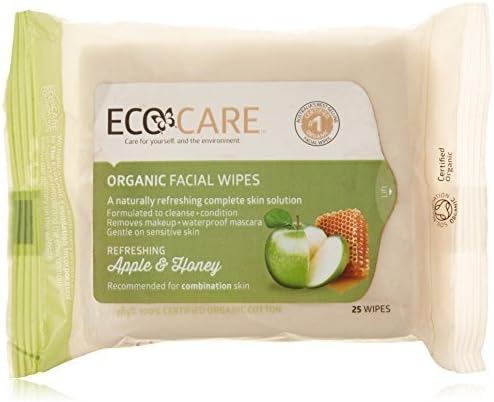 Eco Care Organic Facial Cleansing Wipes, Apple/ Honey by Ecocare