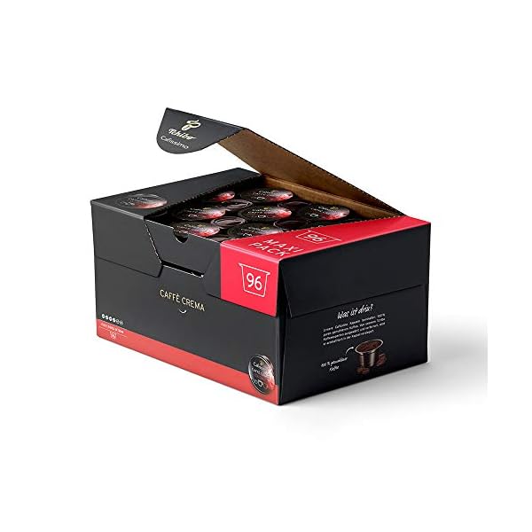 Tchibo Cafissimo Vorratsbox Caffè Crema Colombia Kaffeekapseln, 96 Stück (Kaffee, ausdrucksstark mit Hauch von Limette…