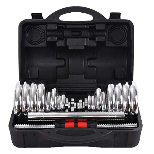 HADSHAAE-A-Pair-of-66-LB-Adjustable-Dumbbell-Combination-Set-Home-Fitness-Dumbbell-Combination-Dumbbell-Barbell-for-Men-and-Women-Gym-Work-Out-with-Connector-Options