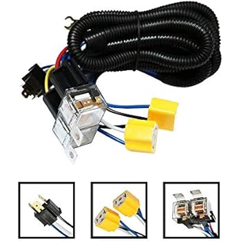 H4 Relay Wiring Harness H6054 H4 Socket Plugs 9003 Headlamp Light Bulb