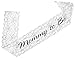 Elegant Lace Mommy to Be Sash (white) - Baby Shower Sash Accessory for the Mom to Be