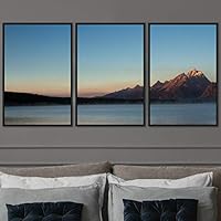 3 Piece Framed Canvas Wall Art Lake Landscape Canvas Prints Home Artwork Decoration for Living Room,Bedroom - 16
