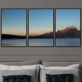 signwin 3 Piece Framed Canvas Wall Art Lake...