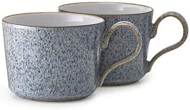 Denby Pottery Studio Grey Cappuccino Cups – Set of 2