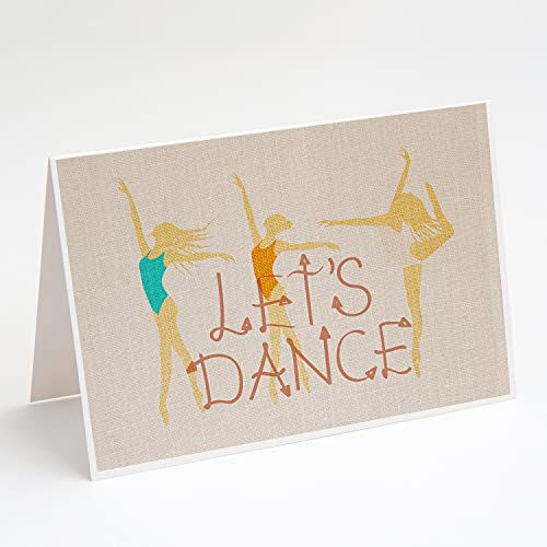 Caroline's Treasures BB5376GCA7P Let's Dance Linen Light Greeting Cards and Env…