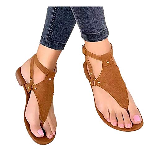 Summer Women Flat Solid Sandals Open Toe Casual Ladies Beach