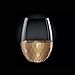 Fitz and Floyd Daphne Stemless Wine Set of 4 – Elegant Lead-Free Matching Drinkware for Everyday & Entertaining –Modern Glasses-an Ideal Gift for Weddings & Holidays, 20 oz, Gold