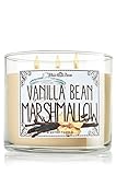 1 X Bath & Body Works Vanilla Bean Marshmallow Candle 14.5 oz 3 Wick White Barn Market