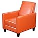 Best Selling Davis Leather Recliner Club Chair, Burnt Orange
