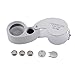 NYKKOLA 40X Illuminated Jewelers Eye Loupe Magnifier, Foldable Jewelry Magnifier with Bright LED Light for Gems, Jewelry, Rocks, Stamps, Coins, Watches, Hobbies, Etc