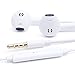 2PACK Premium Earbuds Earphones For iPod iPhone, In-Ear Headphones For Apple iPhone 6s/6/6plus,iPhone SE/5s/5c/5, iPad /iPod,Stereo Mic&Remote Control(2 pack (white))