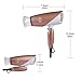 JINRI 1875W Travel Hair Dryer Dual Voltage Blow Dryer Dc Motor Foldable Handle Lightweight Negative Ionic Folding Hair Dryer (Rose Gold)