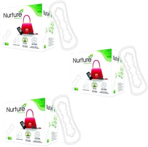 Nurture 100% Natural Cotton Cover, Chemical Free Pantyliners 20s (Combo Pack of 3)